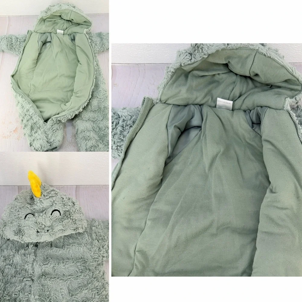 KoalaBaby Baby Dino Fleece Hooded Bunting One-Piece 9-12M‎